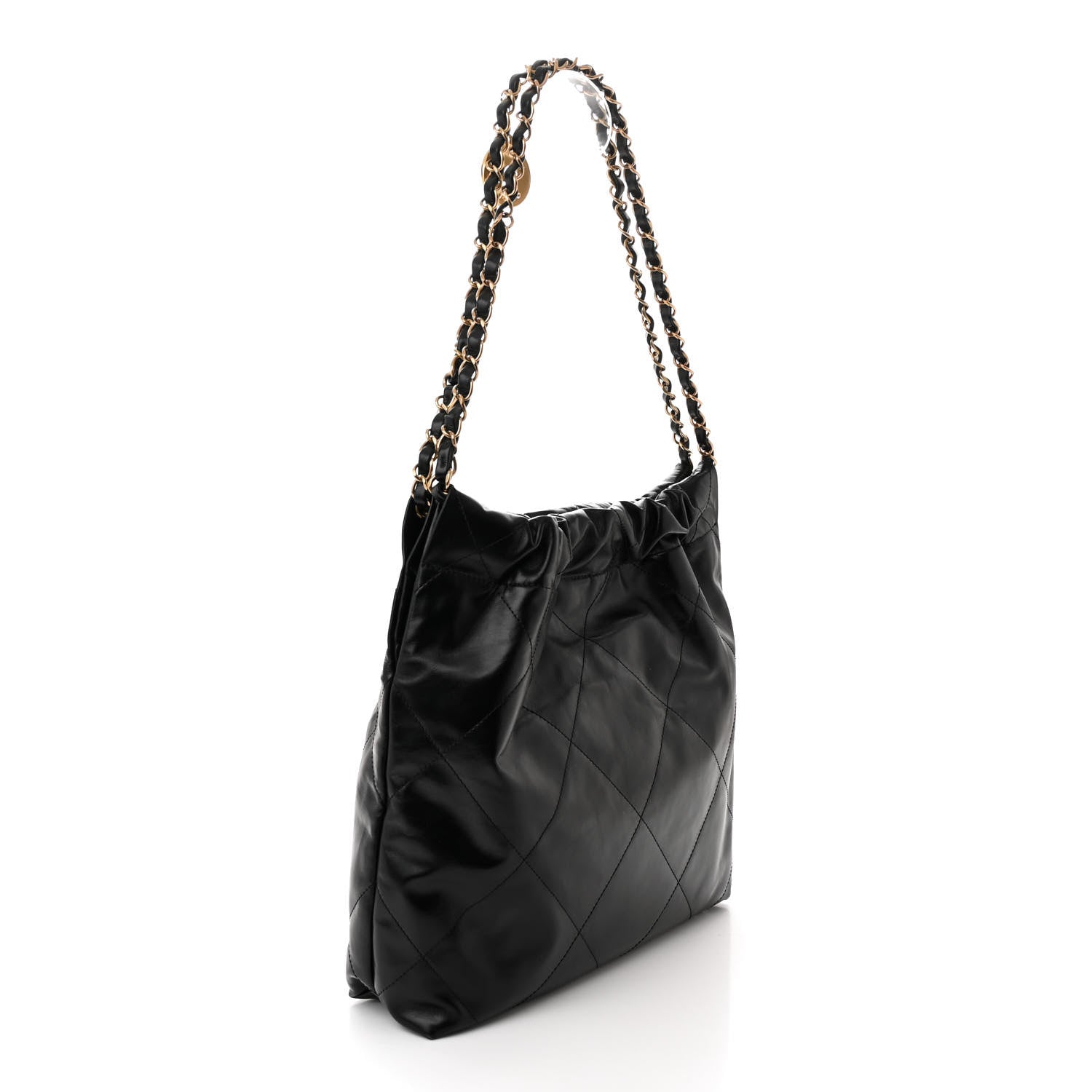 Chanel Shiny Calfskin Quilted Small Chanel 22 Black 4 of 12