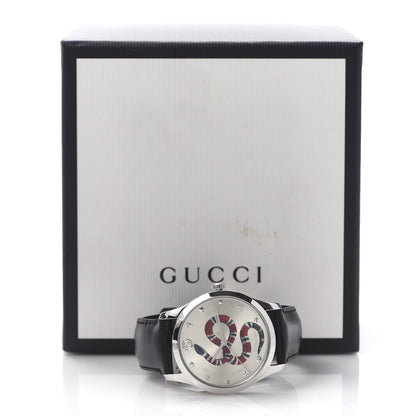Gucci Stainless Steel Calfskin 38mm G-Timeless Snake Quartz Watch 6 of 6
