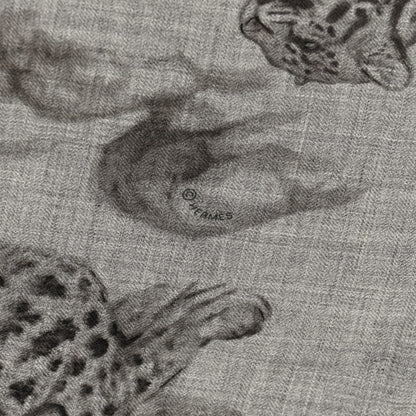 Hermes Cashmere Silk Dans L'atelier Shawl 140 Gris Flanelle Anthracite Gris 3 of 4