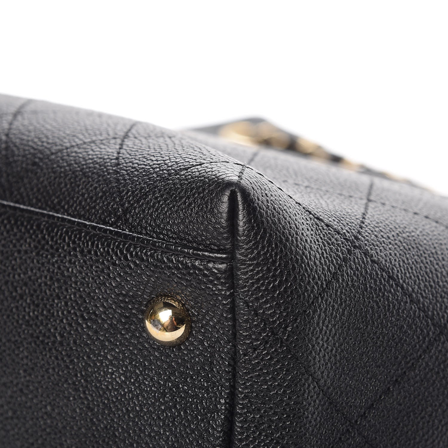 Chanel Crumpled Grained Calfskin Zip and Carry Shopping Tote Black 11 of 11