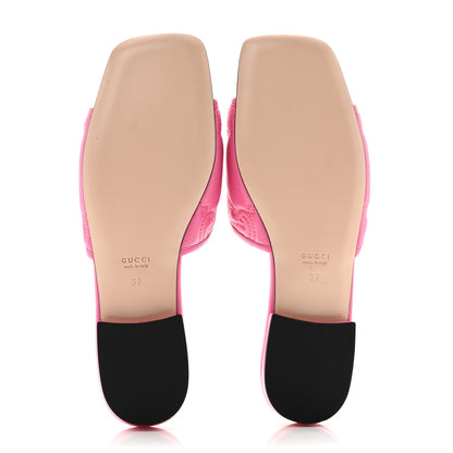 Gucci Nappa GG Matelasse GG Marmont Flat Slide Sandals 37 Bon Bon 5 of 11