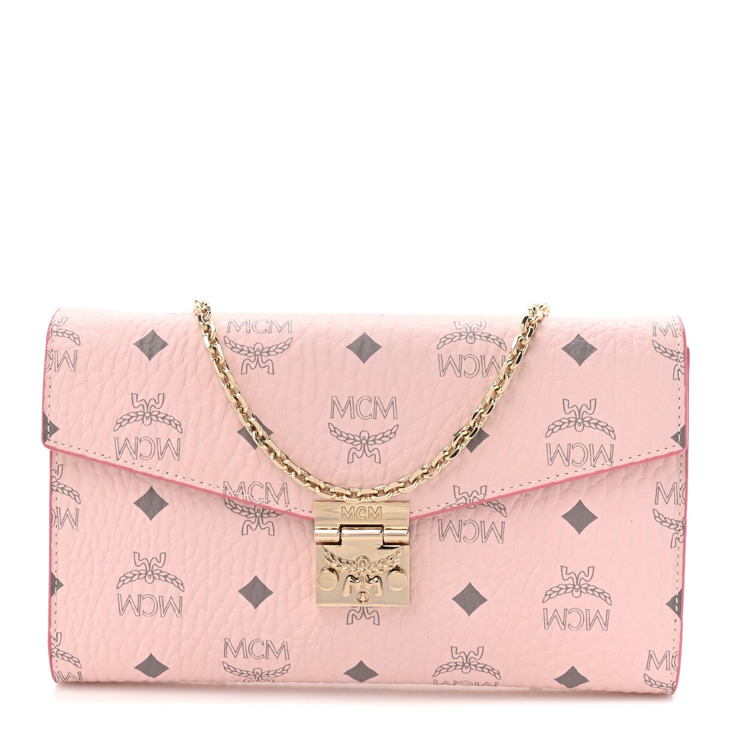 MCM Visetos Medium Patricia Wallet On Chain Soft Pink 1 of 11