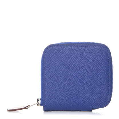 Hermes Epsom Silk'in Coin Purse Bleu Electrique 1 of 8