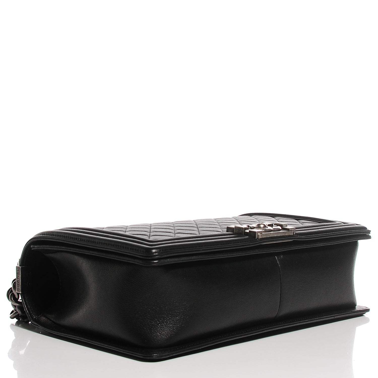 Chanel Metallic Calfskin Quilted New Medium Boy Flap Black 4 of 9