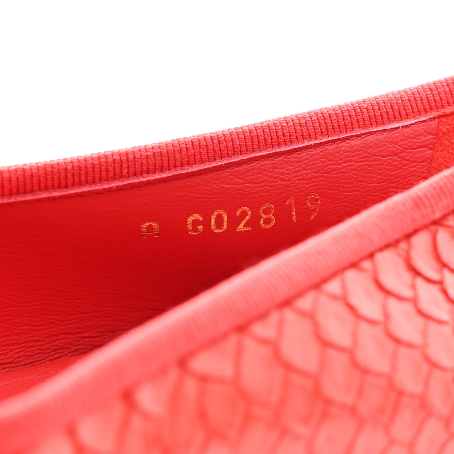 Snakeskin Cap Toe CC Ballerina Flats 40 Red