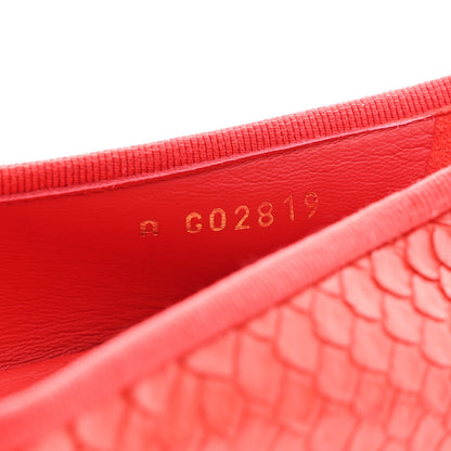 Chanel Snakeskin Cap Toe CC Ballerina Flats 40 Red 9 of 9