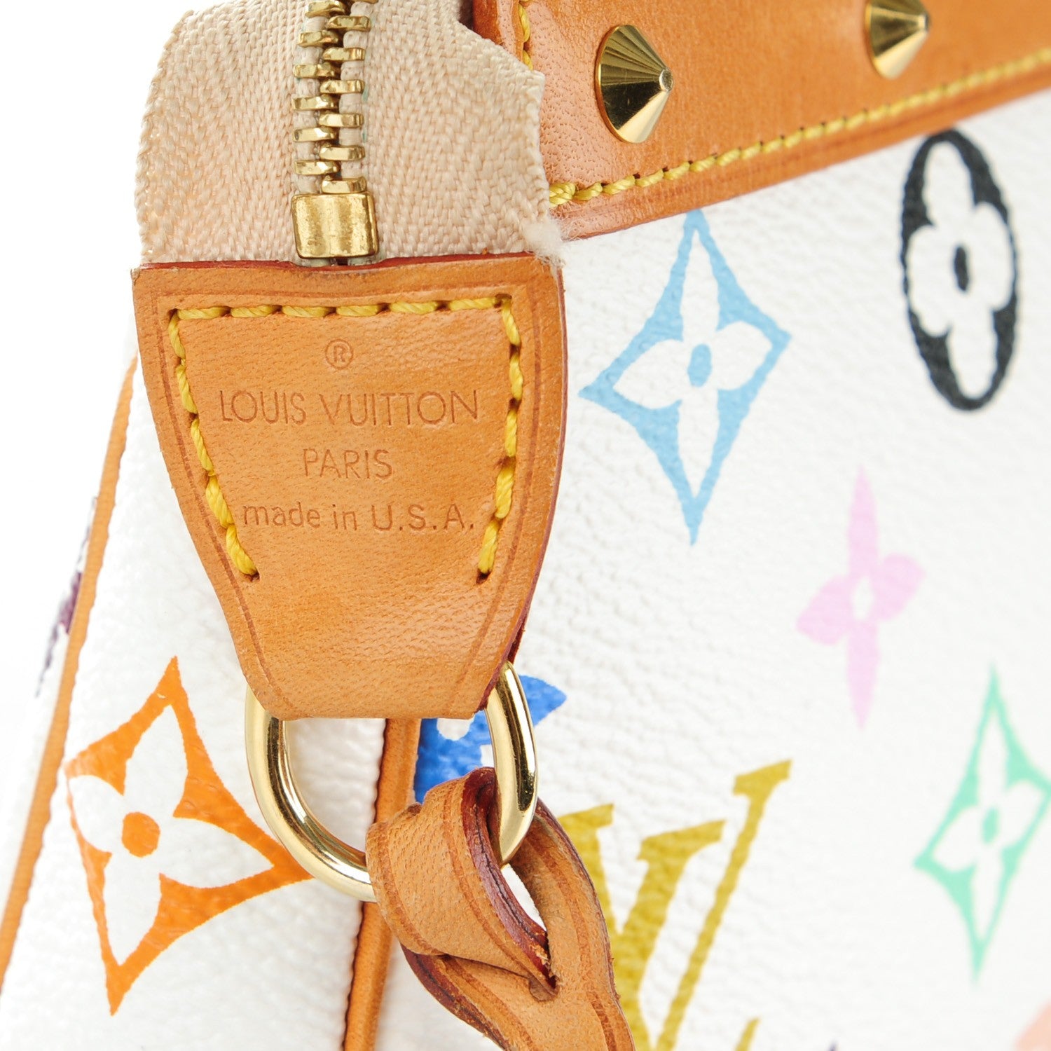 Louis Vuitton Monogram Multicolor Pochette Accessories White 5 of 8