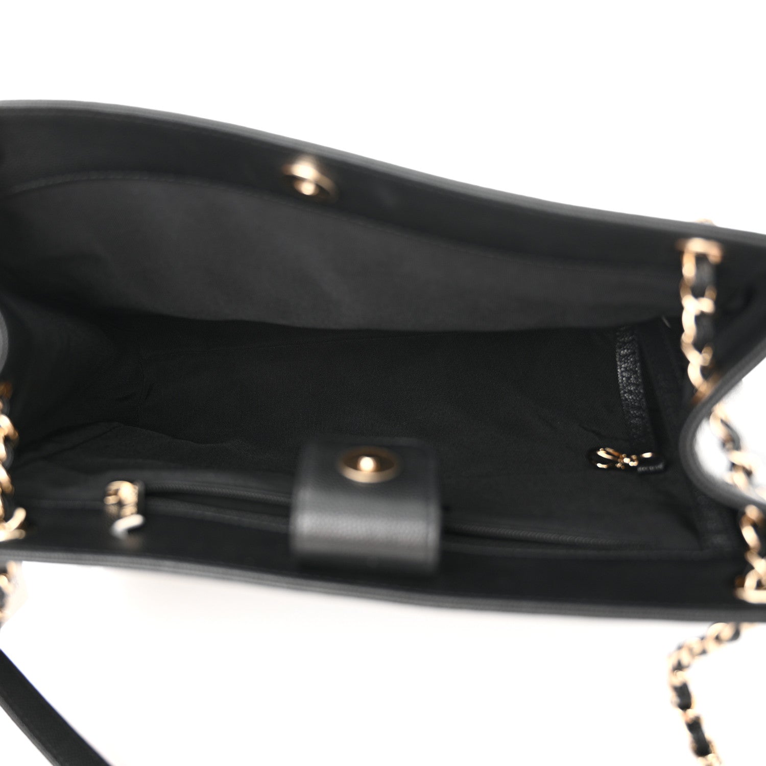 Chanel Caviar Quilted In Out Flap Shopping Tote Black 6 of 12