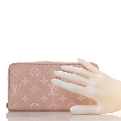 Louis Vuitton Empreinte Monogram Spring in the City Zippy Wallet Pink Beige Yellow 2 of 9