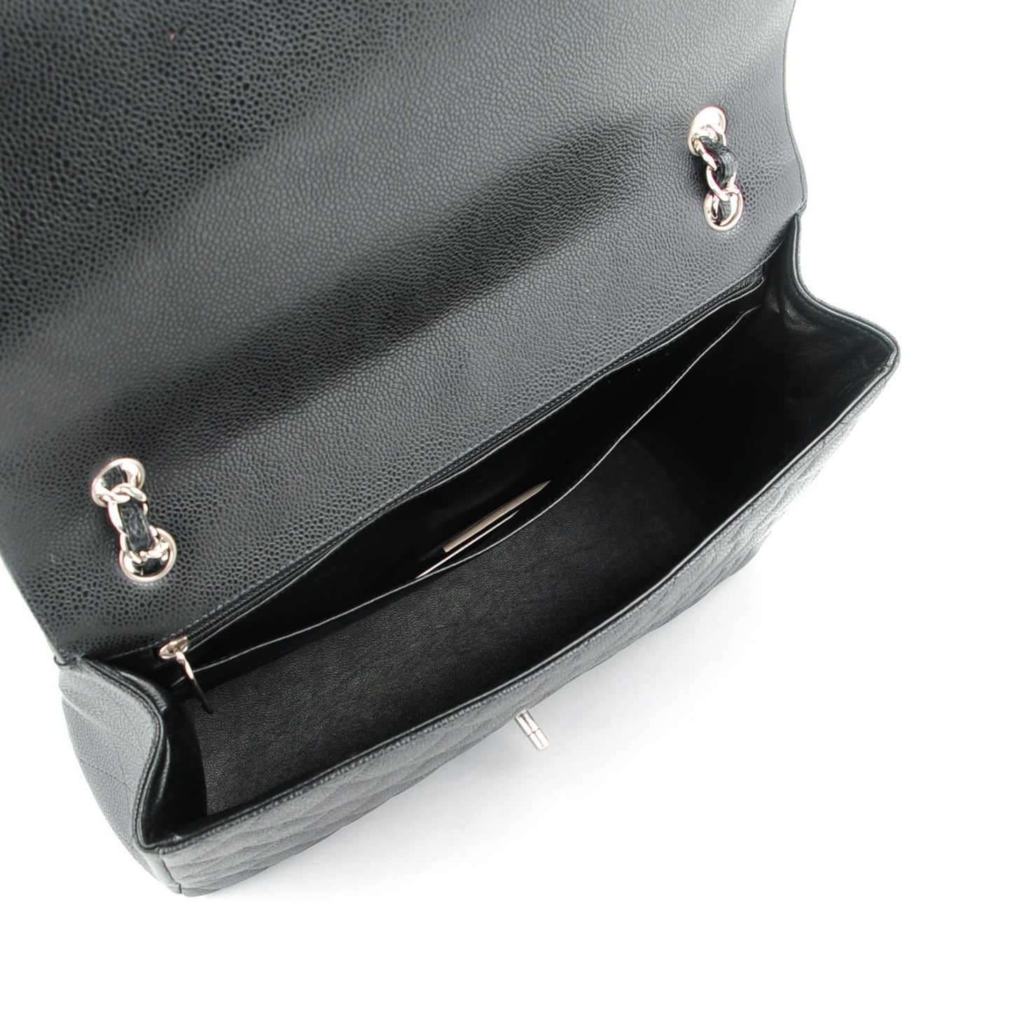 Caviar Quilted Maxi Single Flap Black