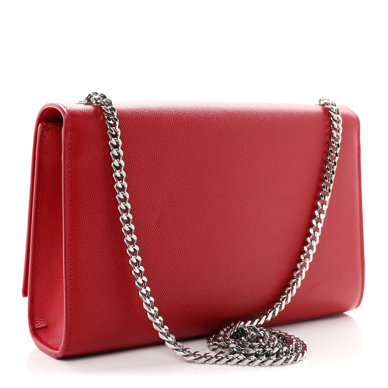 Saint Laurent Grain De Poudre Medium Classic Monogram Kate Tassel Satchel Rouge Eros 2 of 9