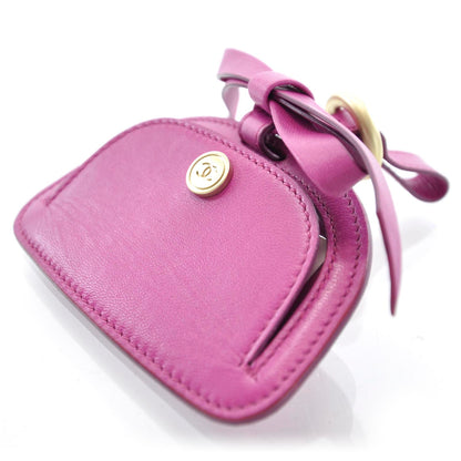 Chanel Leather Luggage Tag Pink 3 of 6