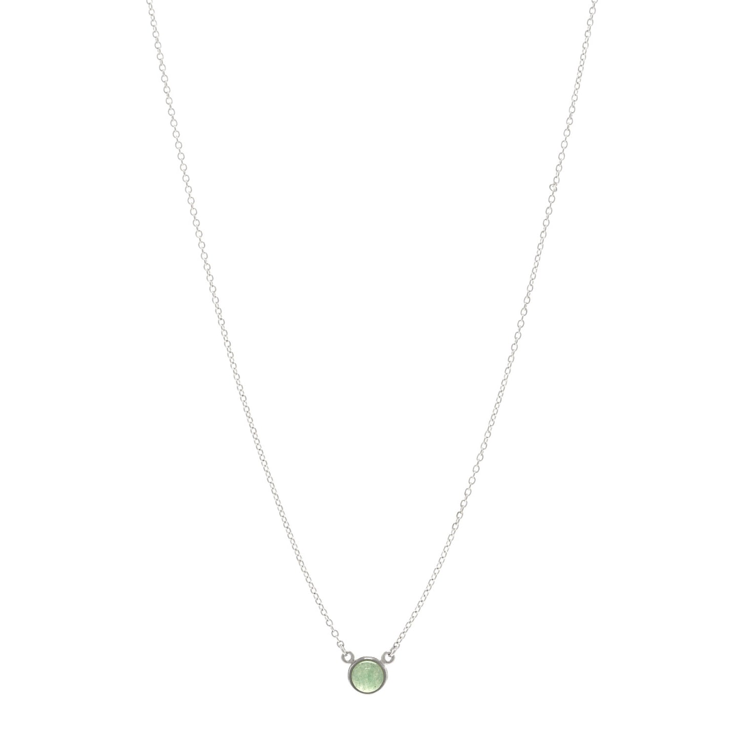 Sterling Silver Aventurine Elsa Peretti Color by the Yard Pendant Necklace