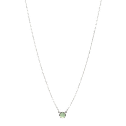 Tiffany Sterling Silver Aventurine Elsa Peretti Color by the Yard Pendant Necklace 1 of 5