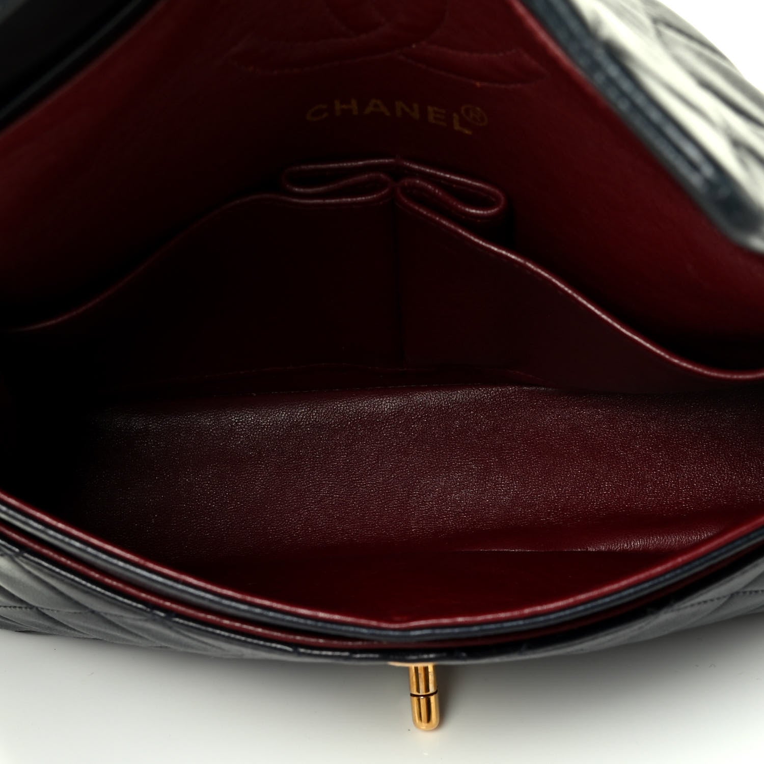 Chanel Lambskin Quilted Small Double Flap Navy 5 of 9