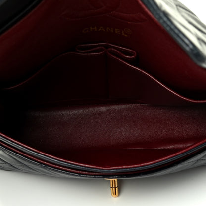 Chanel Lambskin Quilted Small Double Flap Navy 5 of 9