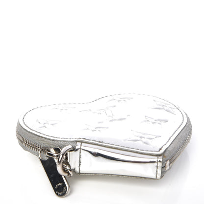 Louis Vuitton Monogram Miroir Heart Coin Purse Silver 4 of 9