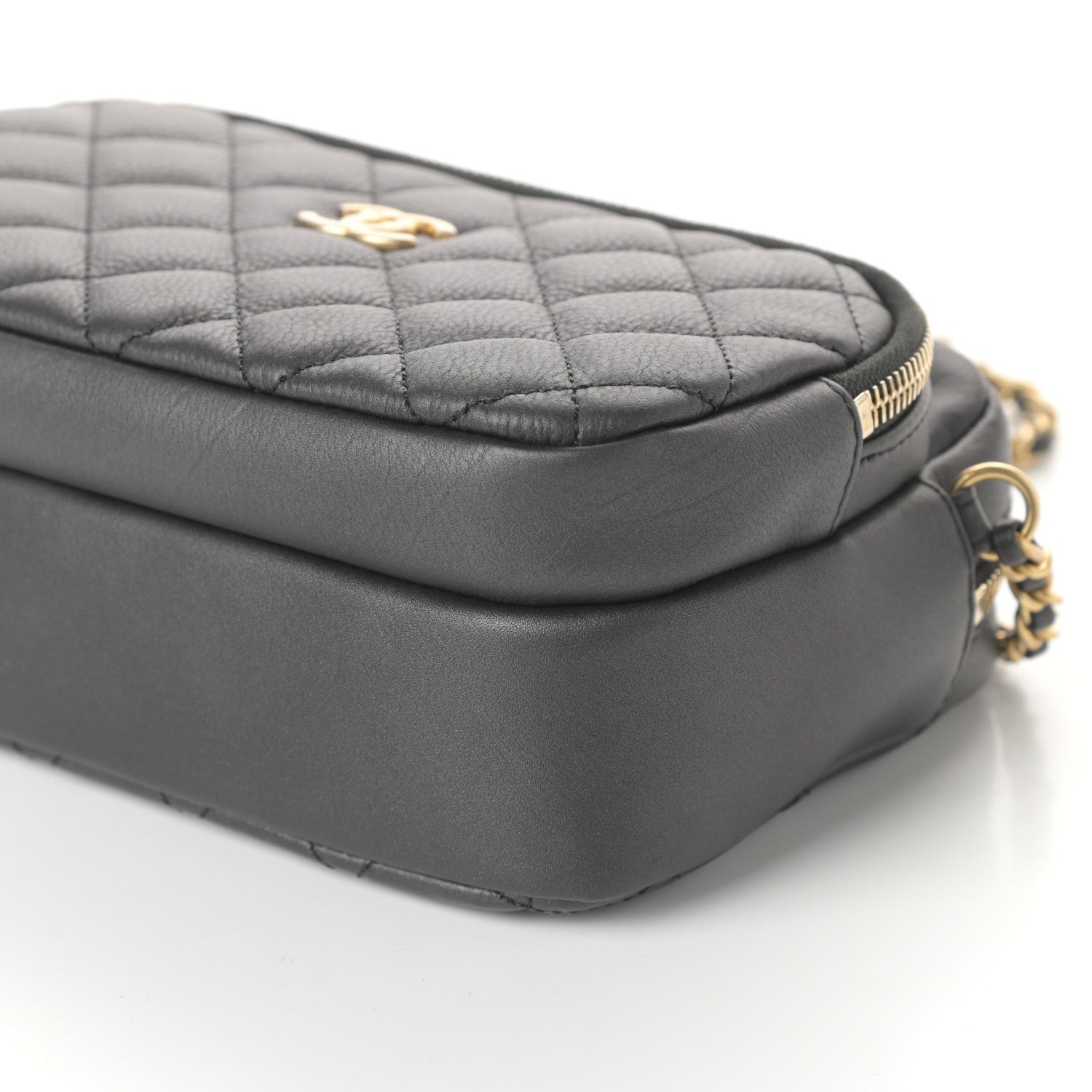 Chanel Calfskin Quilted Day Trips Camera Case Black 11 of 11