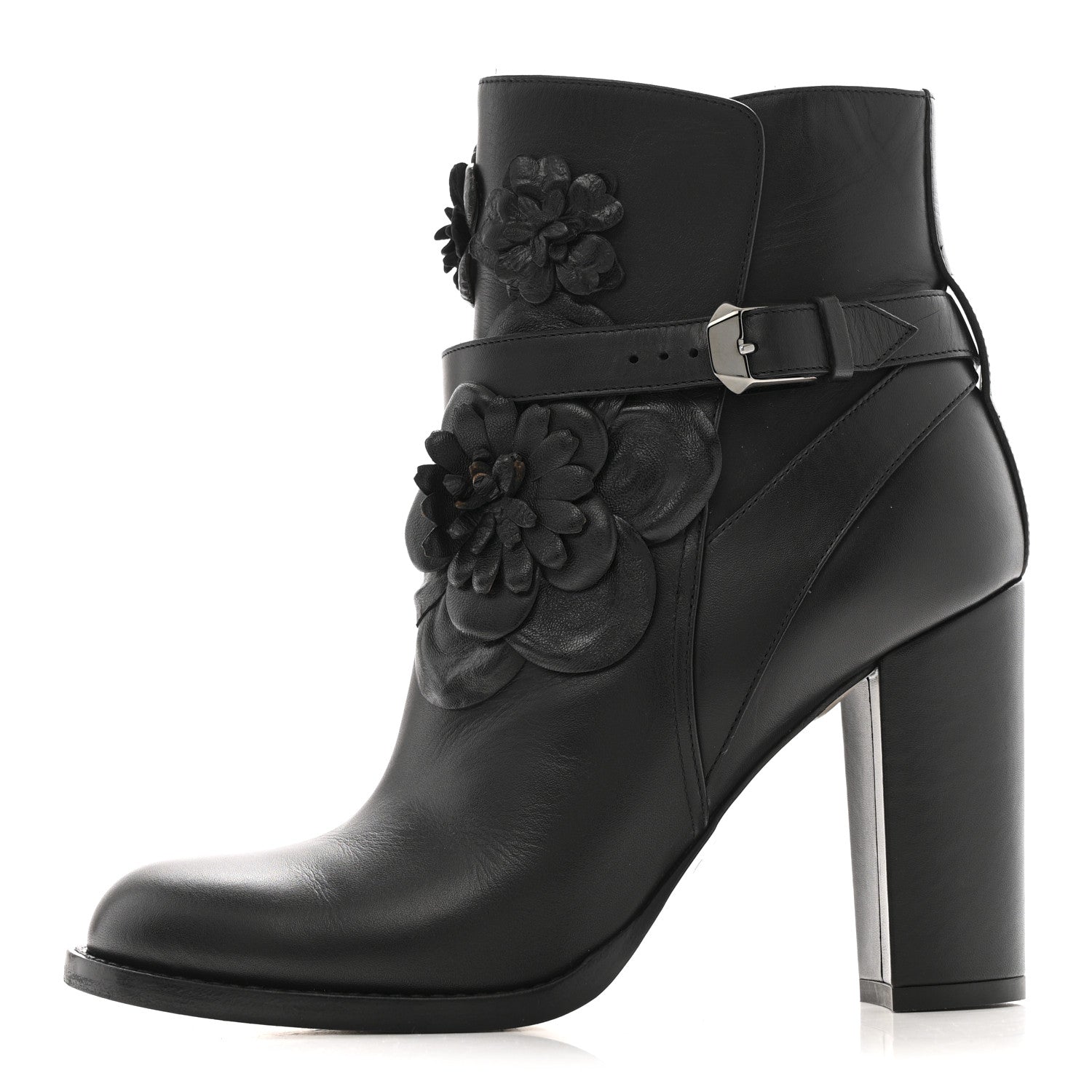 Valentino Garavani Calfskin Techno Couture Boots 38 Black 1 of 11