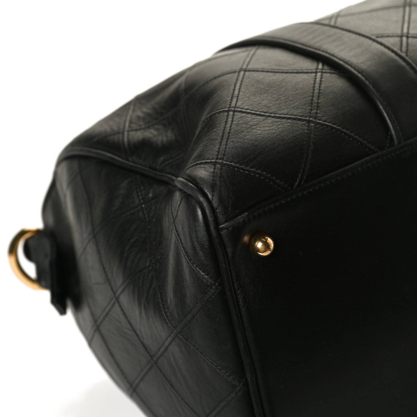Calfskin Stitched CC Boston Black