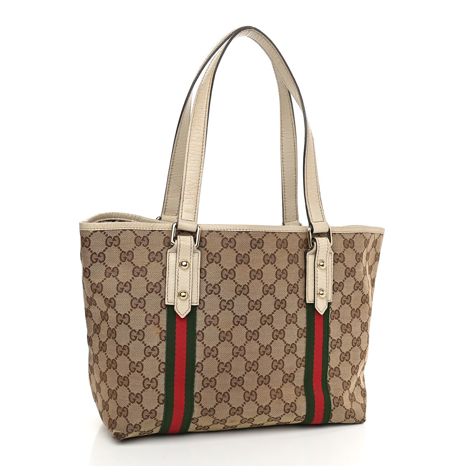 Gucci Monogram Medium Jolicoeur Tote White 3 of 22