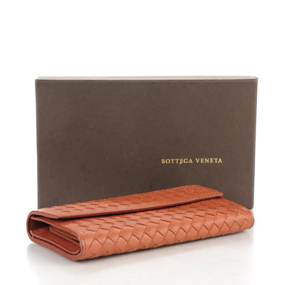 Bottega Veneta Nappa Intrecciato Continental Flap Wallet Copper 4 of 8