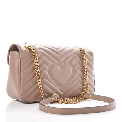Gucci Calfskin Matelasse Small GG Marmont Shoulder Bag Porcelain Rose 3 of 9