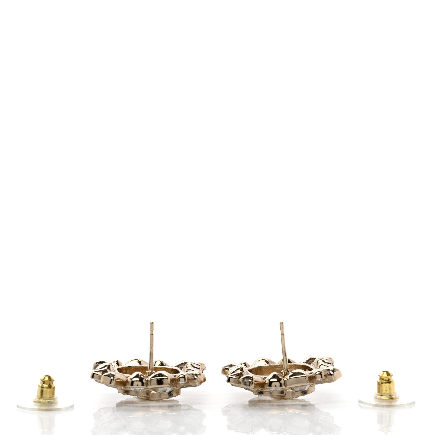 Chanel Baguette Crystal CC Cluster Earrings Silver 3 of 5