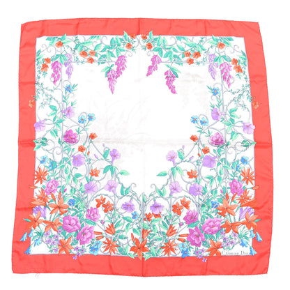 Christian Dior Silk Floral Square Scarf Multicolor 1 of 5