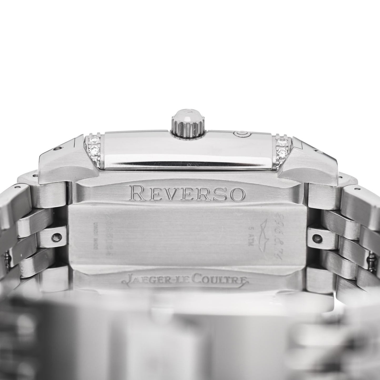 Stainless Steel Diamond 25mm Reverso Gran Sport Duoface Night & Day Manual Winding Watch Q296874
