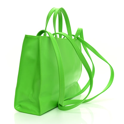 Telfar Vegan Leather Medium Shopping Bag Highlighter Green 3 of 10