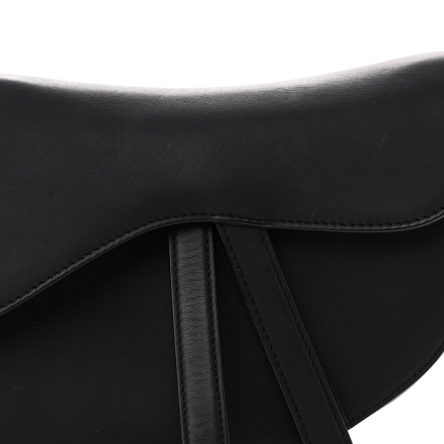 Ultra Matte Calfskin Saddle Bag Black