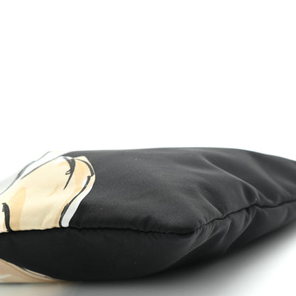 Dolce & Gabbana Nylon Bulldog Print Pouch Black 9 of 9