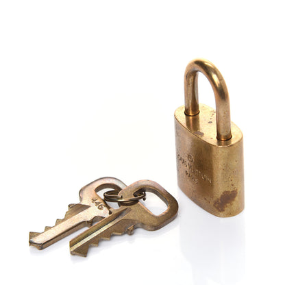Louis Vuitton Brass Lock and 2 Keys Set #446 5 of 6
