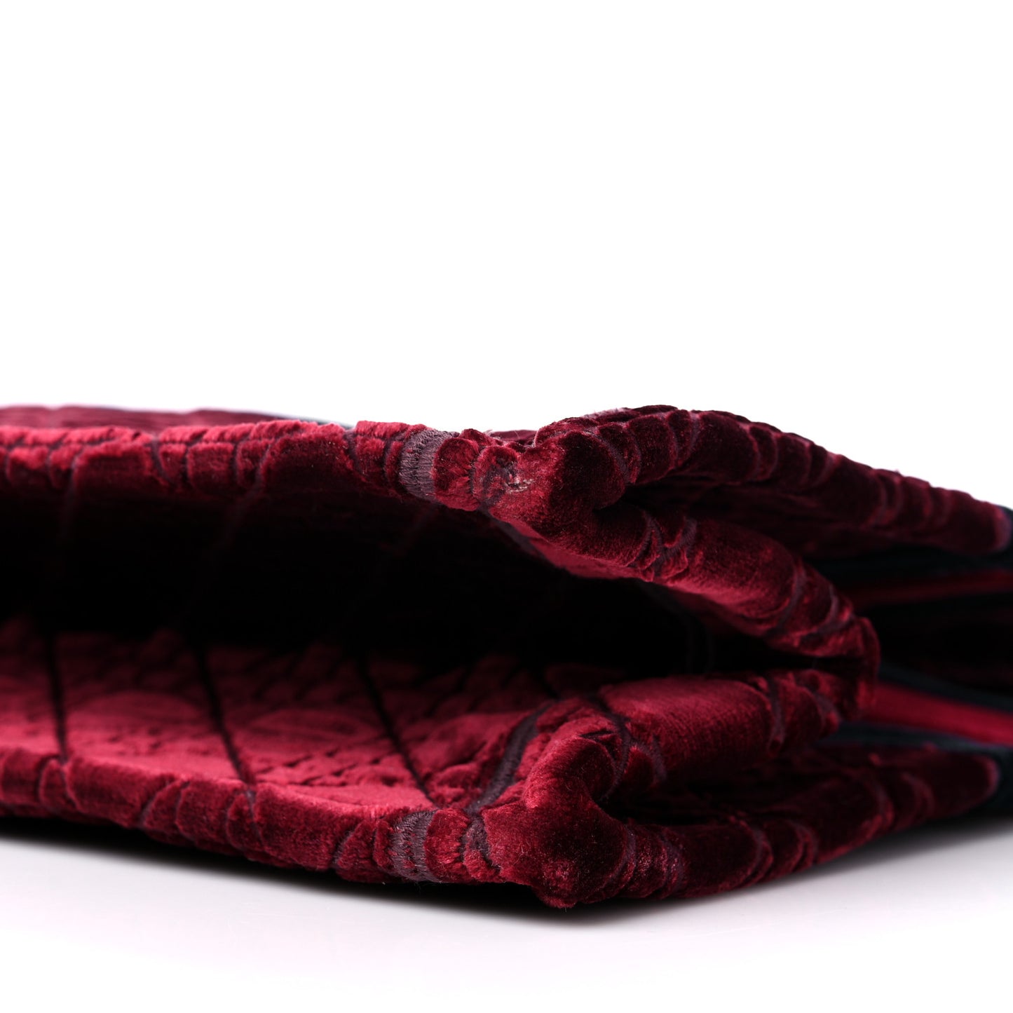 Velvet Cannage Large Book Tote Burgundy