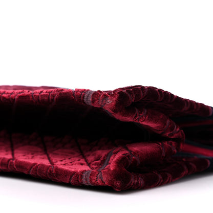 Christian Dior Velvet Cannage Large Book Tote Burgundy 8 of 9