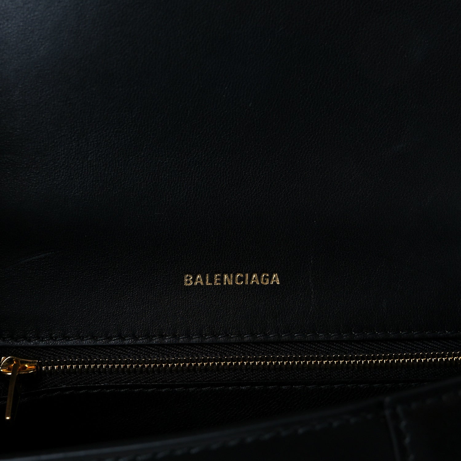 Balenciaga Shiny Box Calfskin Small Hourglass Top Handle Bag Black 6 of 11