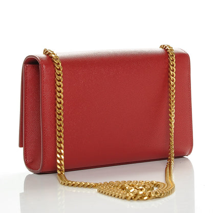 Saint Laurent Grain De Poudre Small Deconstructed Monogram Kate Satchel 3 of 6