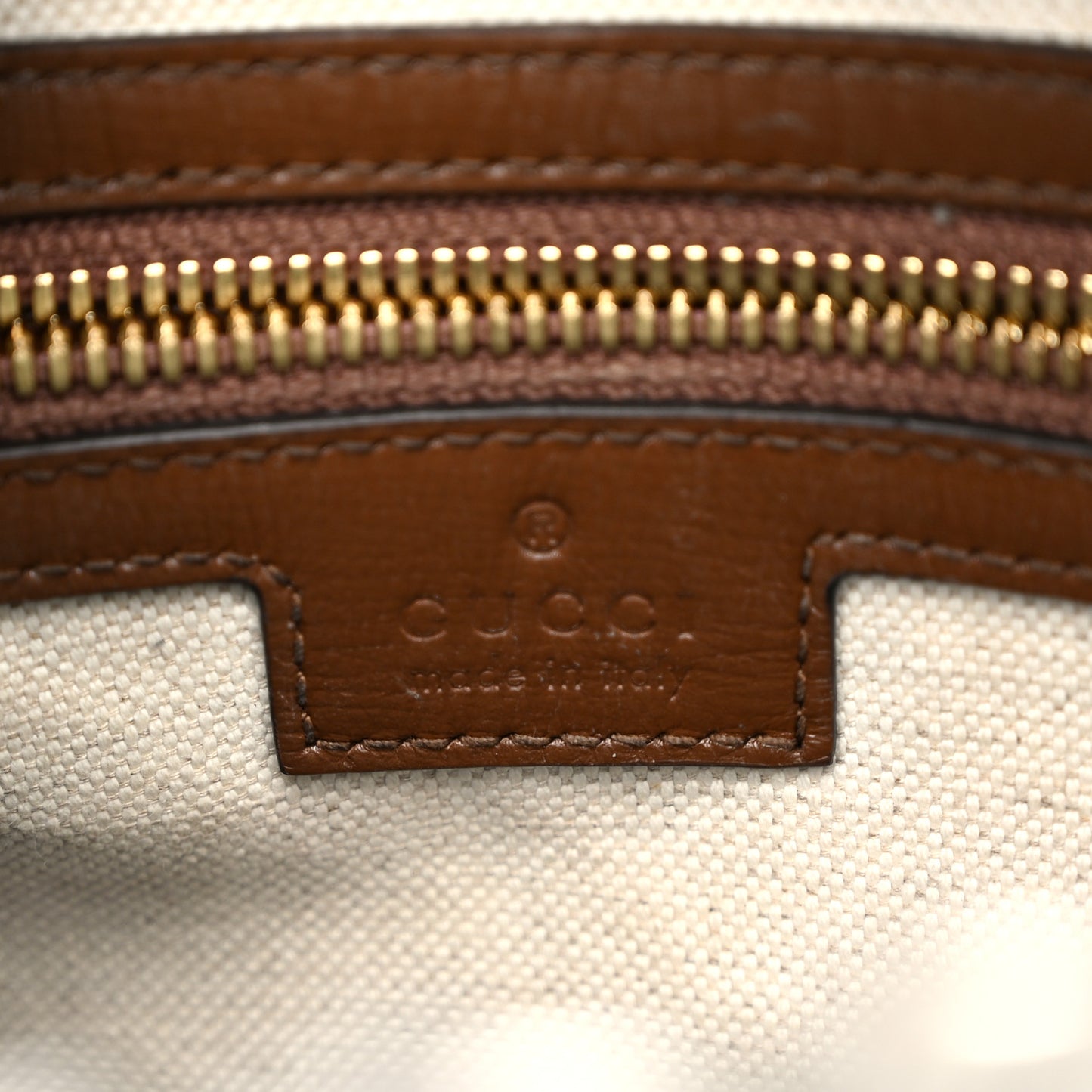 GG Supreme Monogram Azalea Calfskin Medium Retro Interlocking G Buckle Backpack Beige Ebony Brown Sugar