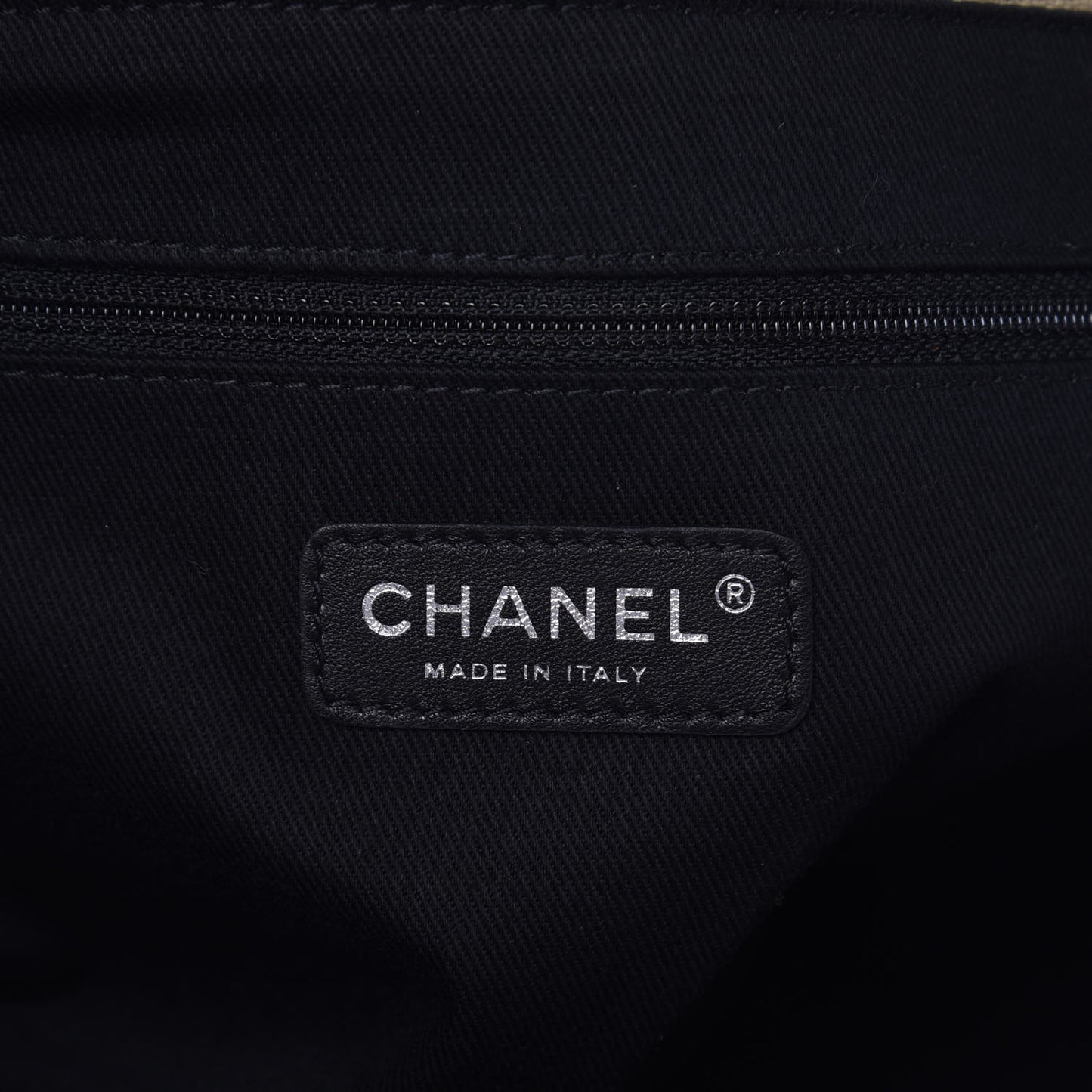 Canvas Small Deauville Tote Beige Black