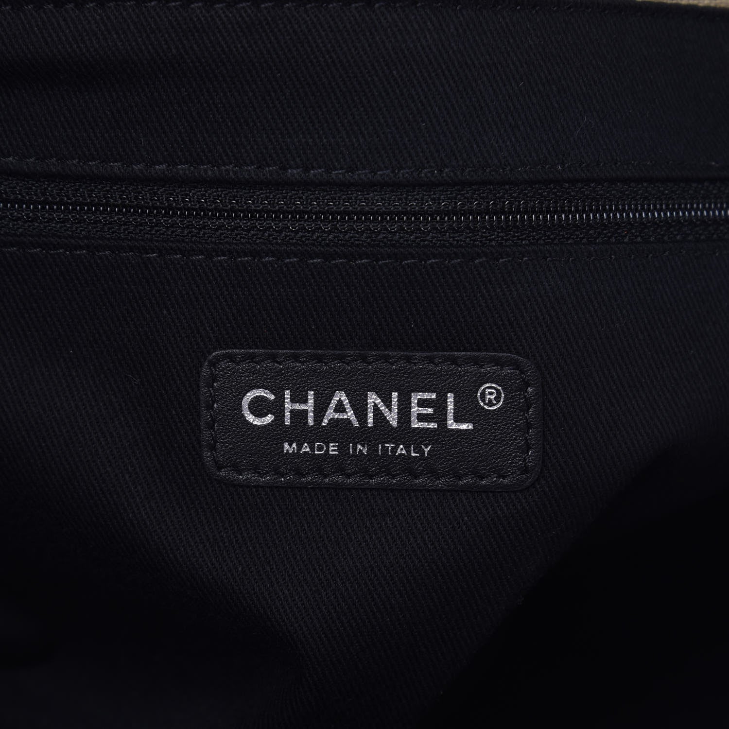 Chanel Canvas Small Deauville Tote Beige Black 6 of 9