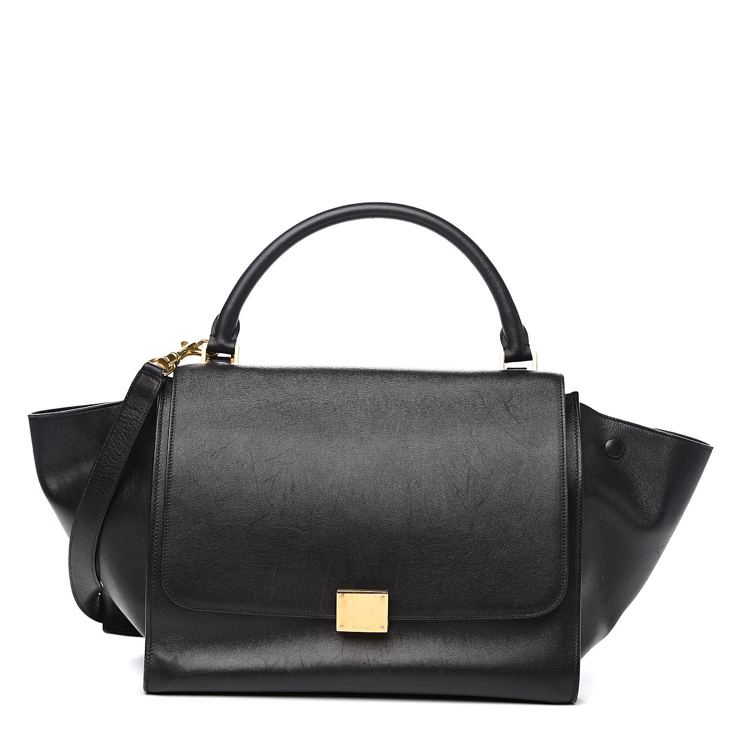 Celine Smooth Calfskin Medium Trapeze Black 1 of 14