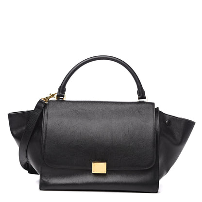 Celine Smooth Calfskin Medium Trapeze Black 1 of 14