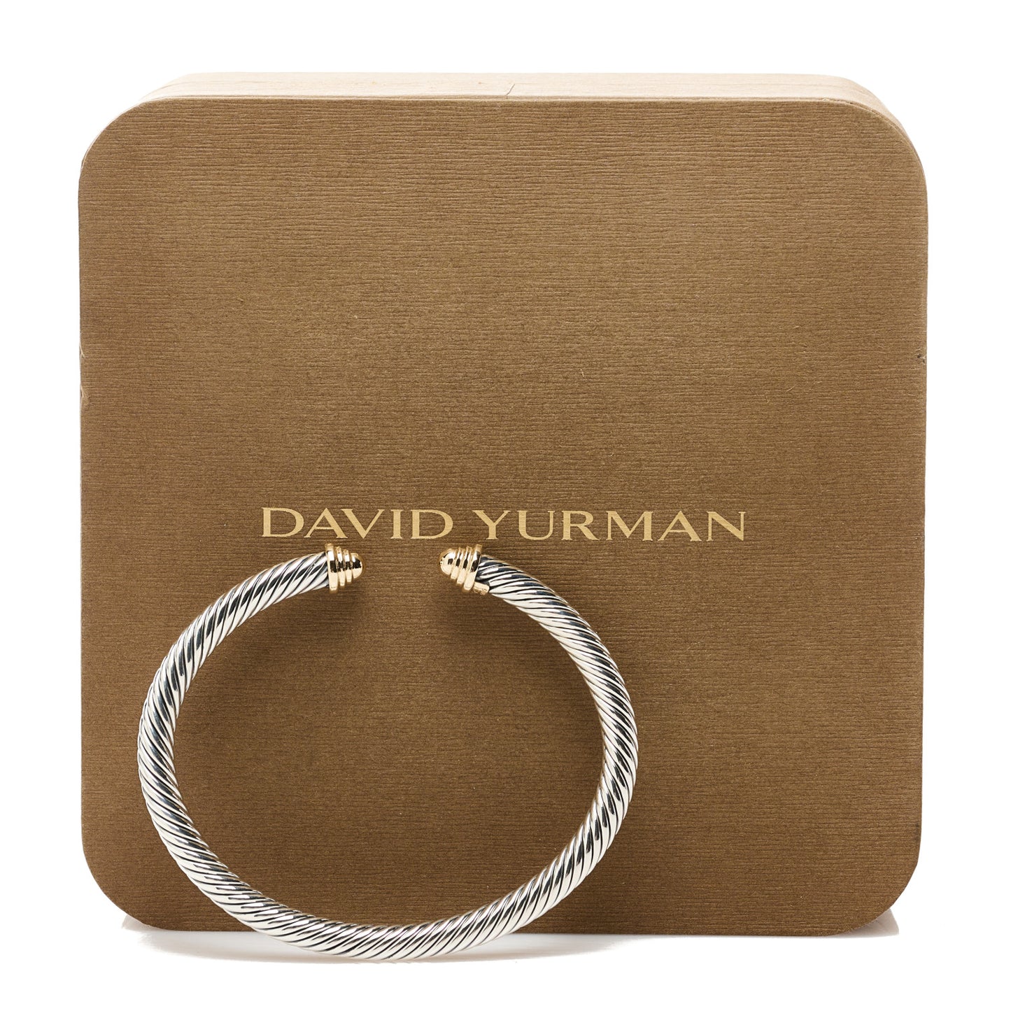 Sterling Silver 14K Yellow Gold 5mm Cable Classics Bracelet