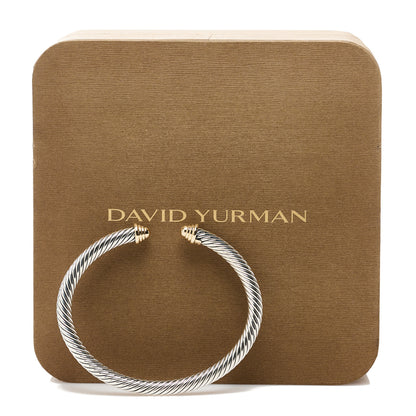 David Yurman Sterling Silver 14K Yellow Gold 5mm Cable Classics Bracelet 4 of 4