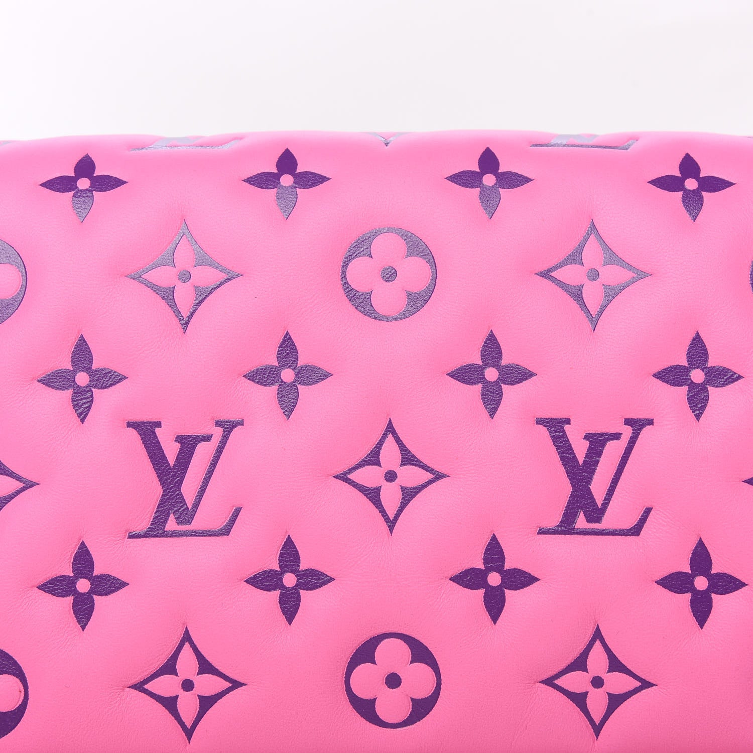 Louis Vuitton Lambskin Embossed Monogram Vuittamins Pochette Coussin Rose Violet 9 of 10