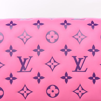 Louis Vuitton Lambskin Embossed Monogram Vuittamins Pochette Coussin Rose Violet 9 of 10