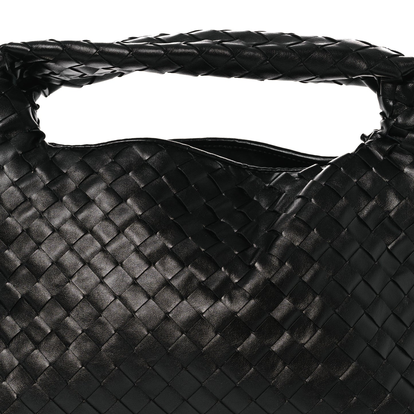 Calfskin Intrecciato Small Hop Black