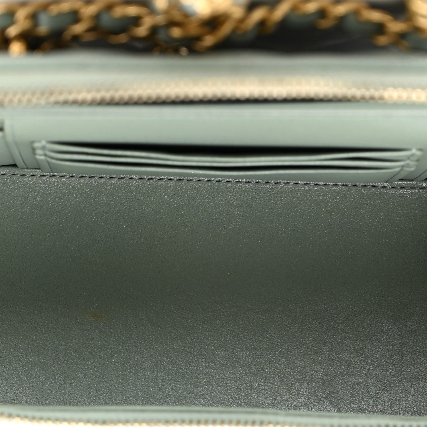 Chanel Metallic Lambskin Quilted Small CC Dynasty Vanity Case With Chain Grey 5 of 12