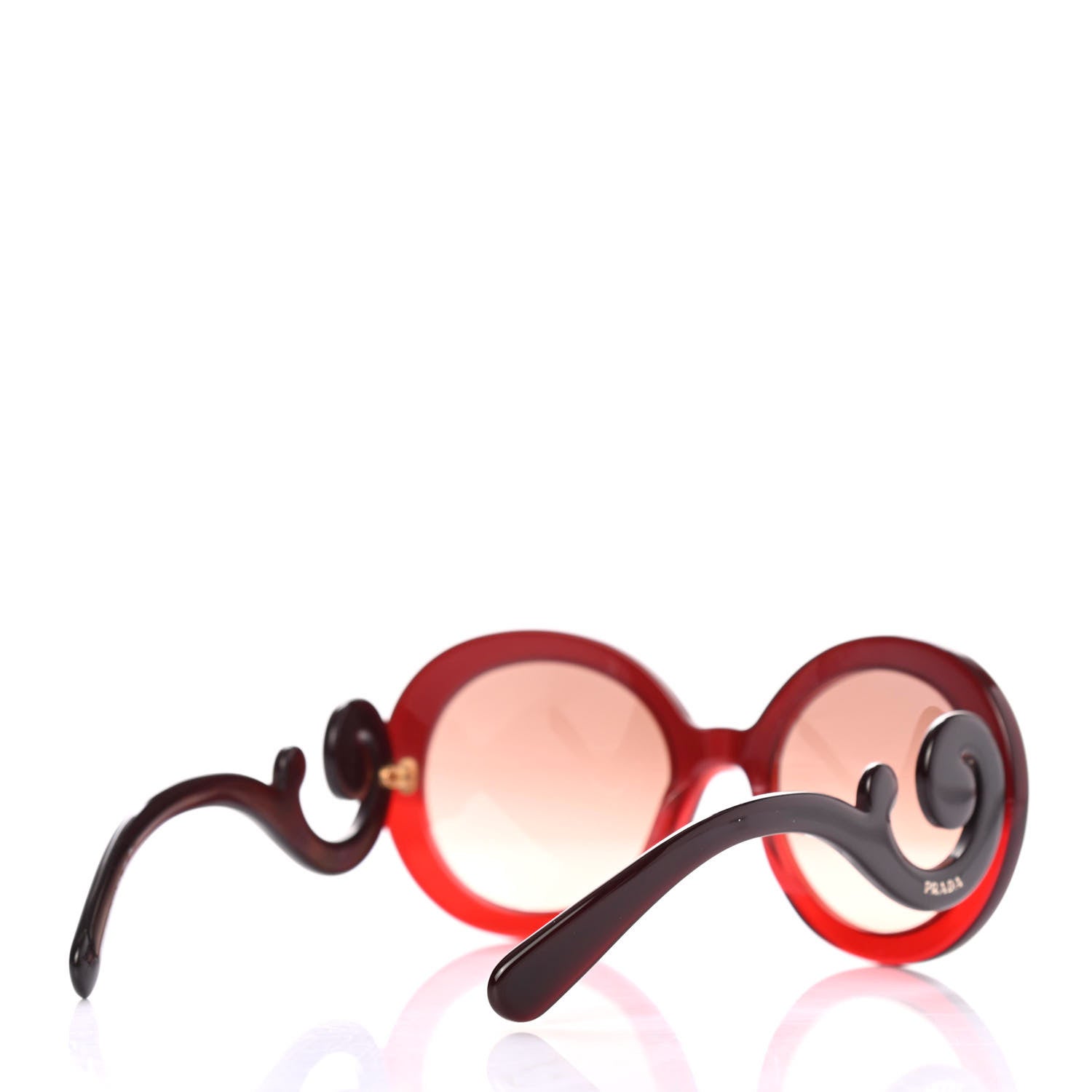 Prada Baroque Sunglasses SPR27N Red 4 of 4